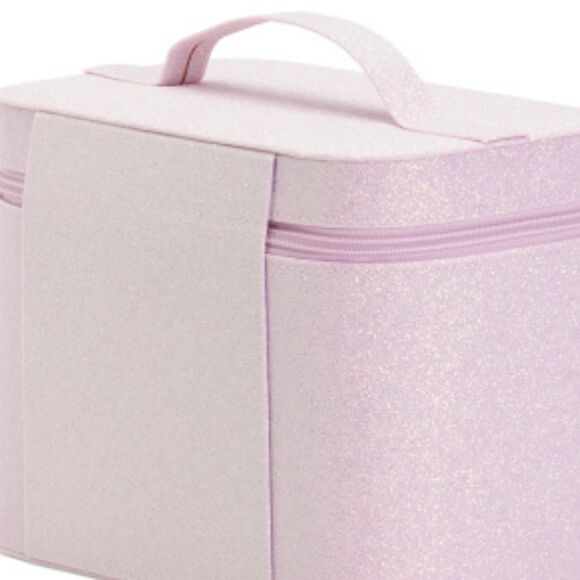 Barbie Pink Glitter Large Vanity Case w/Mirror - Picture 4 of 13